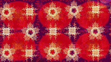 Raster sevimli kar taneleri renkli arka plan üzerinde. Raster resim. Raster kar taneleri desen.