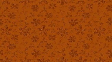 Renkli unsurlarla hareketli arka plan görüntüleri. Çiçekler. Eski model. Bayrak tarzı. Video kaydı. Şablon. Döngü. Kusursuz..