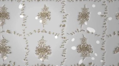 Renkli unsurlarla hareketli arka plan görüntüleri. Çiçekler. Eski model. Bayrak tarzı. Video kaydı. Şablon. Döngü. Kusursuz..