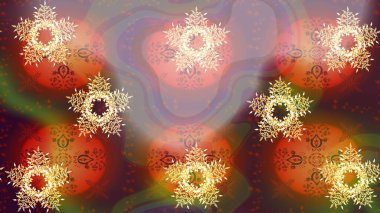 Kışın kar Aralık sezon. Raster resim. Doodle kroki satırlarındaki kar taneleri simgesi.