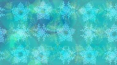 Kışın sembolü. Renkli arka planda izole edilmiş suluboya kar taneleri. Kar tanesi kışı. Raster illüstrasyonu.