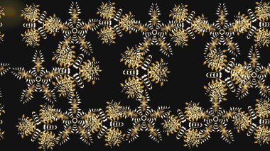 Kar tanesi renkli desen. Snowflakes desen. Raster kar taneleri arka plan. Renk arka plan üzerinde izole soyut kar taneleri ile düz tasarım. Raster illüstrasyon.