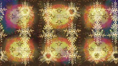 Raster resim. Arka plan üzerinde izole soyut kar taneleri ile düz tasarım. Kar tanesi süs desen. Kar taneleri arka plan. Snowflakes desen.