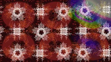 Kar taneleri arka plan. Snowflakes desen. Raster resim. Düz renkli arka plan üzerinde izole kar taneleri tasarımı. Kar tanesi dekoratif desen.