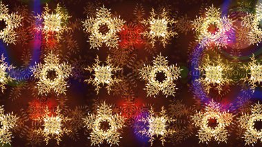 Çiçekler. Soyut etnik raster çizim kalıbı. Vadinin çiçekleri kahverengi ve sarı renklerde.