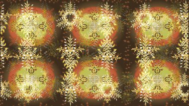 Renk arka plan üzerinde izole soyut kar taneleri ile düz tasarım. Snowflakes desen. Raster resim. Kar tanesi renkli desen. Raster kar taneleri arka plan.