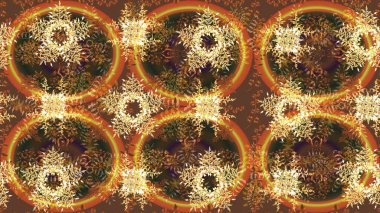 Düz kar karalama ikonları, yılbaşı afişi için kar taneleri silueti, kartlar. Yeni yıl kar tanesi. Kahverengi, turuncu ve sarı renkler üzerine şirin soyut kar tanesi raster tasarımı.