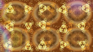 Çiçek süslemeli çizim deseni. Kahverengi ve bej renkli çiçekler. Raster illüstrasyonu.