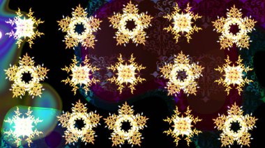 Dekorasyon kış kar ikonları. Kar Taneleri Raster illüstrasyonu. Raster Noel soyut renkli arkaplan ve düşen kar tanesi.