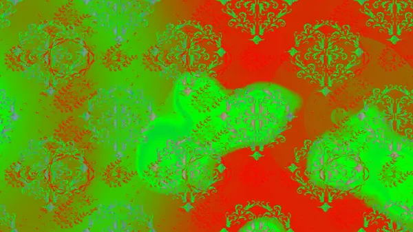 Gömlek sorunsuz arka plan deseni. Tropik çiçekler. Yeşil, turuncu ve kırmızı renkler çiçekler.