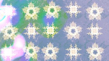 Raster. Kış Noel 'inde kar bembeyaz kristal element. Xmas Frost kar taneleri izole edilmiş siluet sembolü. Meteoroloji buz koleksiyonu. Kar Tanesi raster simgesi arka plan mavi, nötr yeşil renk.