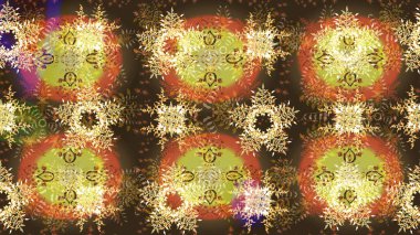 Güzel dekorasyon. Raster illüstrasyon kar taneleri. Kışın sembolü. Kahverengi, sarı ve turuncu renkli suluboya kar taneleri.