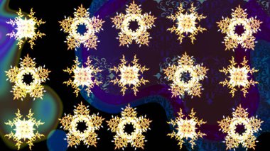 Raster illüstrasyonu. Raster illüstrasyonu. Kar Tanesi Simgesi. Kar taneleri kahverengi, siyah ve mavi renklerde izole edilmiş..