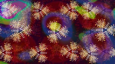 Raster illüstrasyonu. Çiçeklerle suluboya desenli çiçek deseni. Kahverengi renkli güzel tekstil.