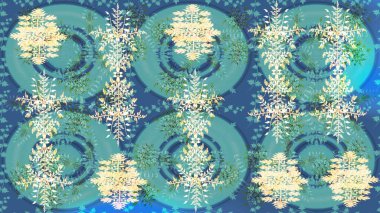 Tekstil için Lacy Fashion Print. Lace Snowflakes 'in etnik kökü. Raster illüstrasyonu. Folk Style. Mandalas 'ın dekoratif dokusu. Stilize Çiçekler. Kumaş veya Duvar Kağıdı için Tasarım.