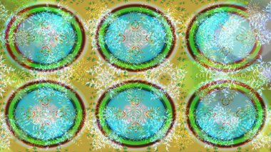 Kış. Renkli arka plan üzerinde izole suluboya kar taneleri. Kış sembolü. Raster illüstrasyon.