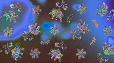 El yapımı stres önleyici kar tanesi. Örtü, poster, tişört ya da dövme için şablon. Raster illüstrasyonu. Yetişkin sanat terapisi için kış boyama sayfaları.