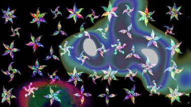 Kartpostal için sevimli, basit raster kar taneleri ve tekstil için poster tasarımı, ambalaj kağıdı, el yapımı Noel tarzı kış arkaplanları. Raster skeci. Kış karalamaları el çizimi kar tanesi.