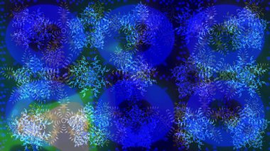 Noel şenlikli arka plan. Raster resim. Noel dekorasyon kar kar tanesi.