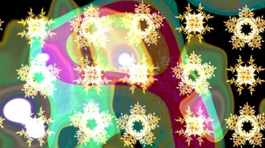 Kar tanesi arka planı. Raster illüstrasyonu. Raster Noel soyut renkli arkaplan ve düşen kar tanesi.