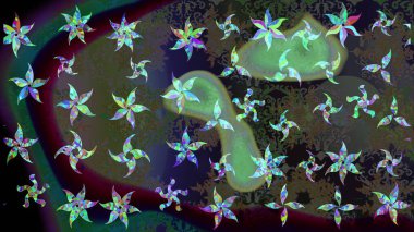 Ev dekoru. Paisley el çizimi elementler. Fantezi çiçekli eskiz deseni, doğal duvar kağıdı, çiçek desenli kıvrımlı illüstrasyon.