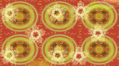 Raster deseni. Küçük çiçekteki sevimli çiçek deseni. Raster illüstrasyonu. Turuncu renkte yaz çiçekleri..