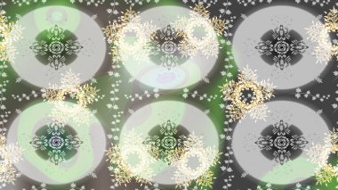 Üzerinde gri, nötr ve yeşil kar taneleri olan Noel kartı gri, nötr ve yeşil renklerde. Kar taneleri arka planda. Kış kartı Mutlu Noeller, yeni yıl ve mutlu bayramlar..