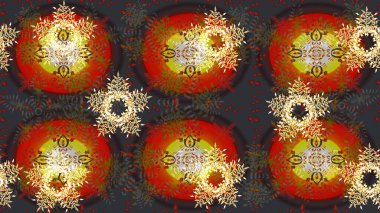 Düz Çiçek Elementleri Tasarımı. Raster Illustrasyon 'da moda olmayan çiçek deseni. Güzel kumaş deseni. Renkli Yaz Temalı Kusursuz Arkaplan.