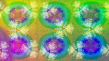 Raster Çiçek İllüstrasyonu güzel tekstil. Etnik çiçeklerle renklendirilmiş zarif eskiz deseni.