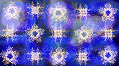 Raster illüstrasyonu. Yumuşak, mavi renkte bahar çiçekleri. Patlayan çiçekler soyut olarak yerleştirilmiş. Raster deseni.