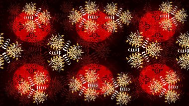 Raster illüstrasyonundaki çiçek desenli çizim. Suluboya tarzında siyah ve kırmızı renkte çiçekler.