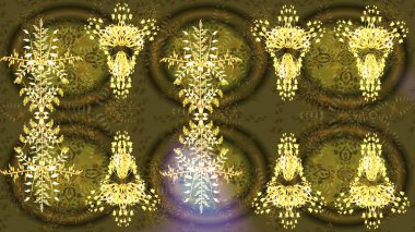 Çizim çiçek deseni duvar kâğıdı olarak kullanılabilir. Kahverengi renkli çiçekler. Raster illüstrasyonu.