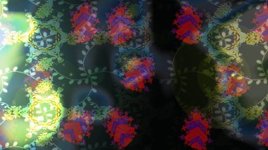 Süslü, dikişsiz, soyut çiçeklerle süslenmiş. Çiçek deseni duvar kağıdı, desen dolguları ve web sayfası arka planı için kullanılabilir. Şekillendirilmiş çiçeklerle kusursuz desen.