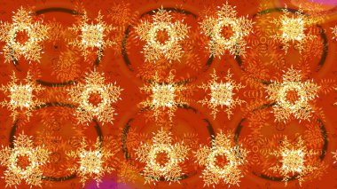 Snowflakes desen. Raster kar taneleri arka plan. Kar tanesi renkli desen. Renk arka plan üzerinde izole soyut kar taneleri ile düz tasarım. Raster illüstrasyon.