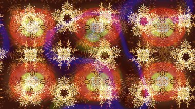 Raster illüstrasyonundaki çiçek desenli çizim. Kahverengi renkli çiçekler. Renkli Bahar Teması eskiz kalıbı. Düz Çiçek Elementleri Tasarımı.