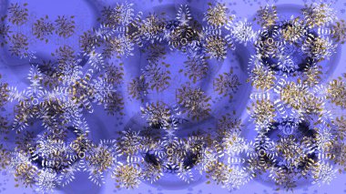 Renkli arka plan üzerinde izole sevimli kar taneleri. Raster resim. Soyut mandala veya kaprisli kar tanesi hat sanat tasarım.