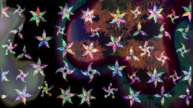 Kar taneleri deseni. Renkli arka planda izole edilmiş kar tanelerinin düz tasarımı. Kar taneleri arka planda. Kar tanesi süsleme deseni. Raster illüstrasyonu.