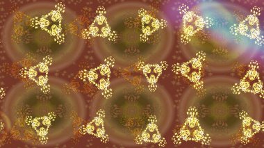 Güzel süs eşyası. Kar taneleri izole edildi. Kahverengi, sarı ve nötr renklerde kar tanesi süsü. Kar tanesi süsü Raster illüstrasyonu.