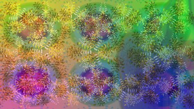 Kar Tanesi Mozaik ikonu. Siluet kar tanesi işareti izole edilmiş yeşil, nötr ve mor renkler. Düz dizayn. Sembol kışı, donmuş, Noel, yeni yıl tatili. Grafiksel element dekorasyonu. Raster çizimi..