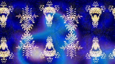 Raster illüstrasyonu. Kar taneleri ve raster arkaplanlı Noel karalaması deseni.