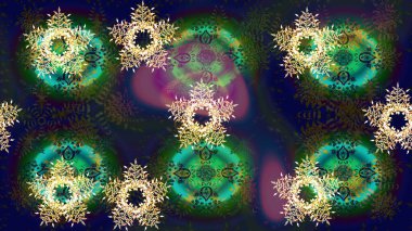 Kar tanesi ikonu, izole edilmiş. Renkli arka planda güzel kar taneleri. Raster illüstrasyonu. Düz tasarım.