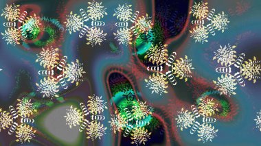 Hoş bir çiçek geçmişi var. Küçük bir çiçekte eskiz deseni. Güzel kumaş deseni. Raster illüstrasyonu.