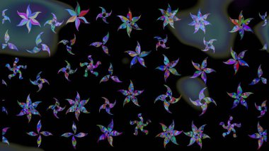 El çizimi Noel Raster illüstrasyonu. Kar Taneleri Karalamaları. Yeni Yıl Dekoratif Kar Taneleri Arkaplanı.