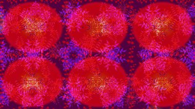 Kar tanesi süsü Raster illüstrasyonu. Güzel süs eşyası. Kar taneleri izole edildi. Kırmızı, mor ve mor renkte kar tanesi süsü.