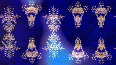 Nakış desenli çiçek deseni. Renkli grunge soyut arka planda coloblue, morötesi ve nötr çiçeklerle gelişir. İzler, kumaş, duvar kağıtları, tekstil için raster dokusu.