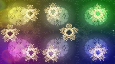 Kar tanesi kışı yeşil, nötr ve mavi renklerde izole edilir. Yeşil, nötr ve mavi ikon silueti. Raster illüstrasyonu. Noel tasarımı için. Yeni yıl tabelası. Kutlamanın sembolü.