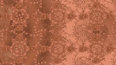 Güzel suluboya çiçekler, parlak resimler ilham verici pembe ve turuncu çiçek desenli dikişsiz arka plan. Raster..