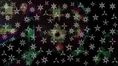 Kar tanesi süs desen. Snowflakes desen. Kar taneleri arka plan. Arka plan üzerinde izole soyut kar taneleri ile düz tasarım. Raster illüstrasyon.