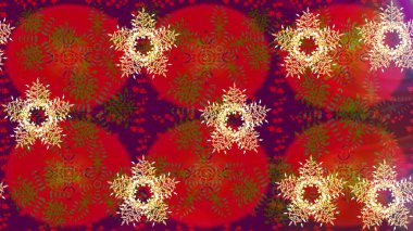 Renkli arka planda güzel kar taneleri. Raster kar taneleri deseni. Raster illüstrasyonu.