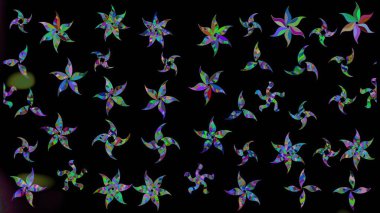 Çiçeksiz desenlerin resmi. Vadinin çiçekleri siyah renklerde.